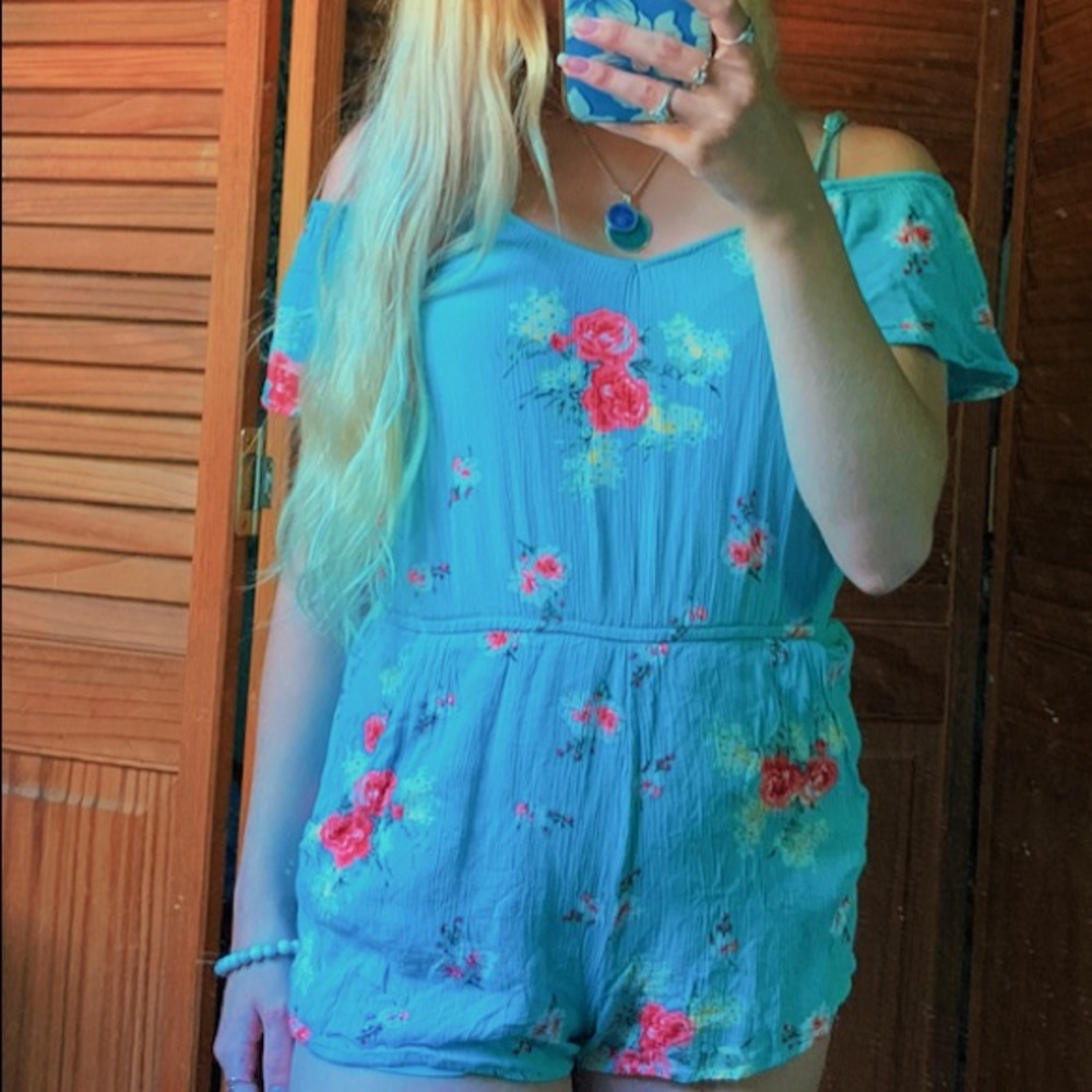 FOREVER 21 | Blue Floral Romper